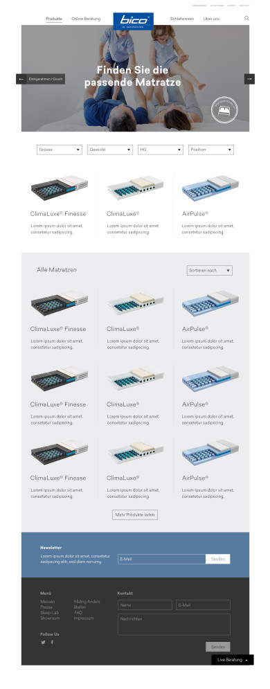Diverse Screendesign