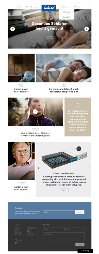 Diverse Screendesign