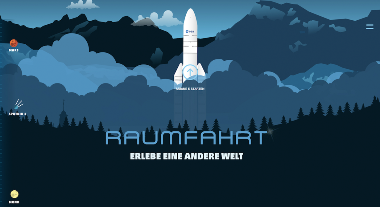 Website Raumfahrt